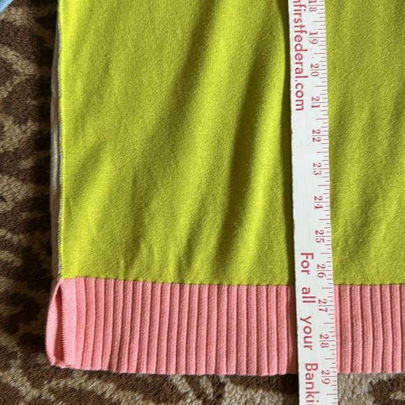 Belle by Kim Gravel Pastel Color Block Sweater Womens XL drop shoulder Cotton - Picture 7 of 9